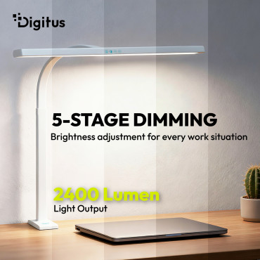 Digitus LED Desk Lamp, 80 cm, White | DA-90493 | 2400 lm | 16 W | 3000-6500 K | Warm white light to white daylight | LED lamp | 