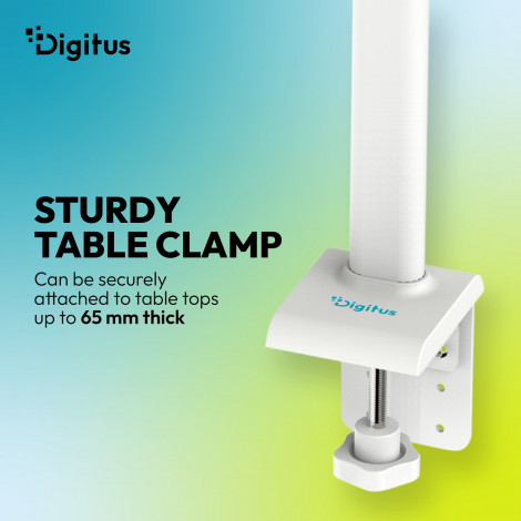 Digitus LED Desk Lamp, 80 cm, White | DA-90493 | 2400 lm | 16 W | 3000-6500 K | Warm white light to white daylight | LED lamp | 