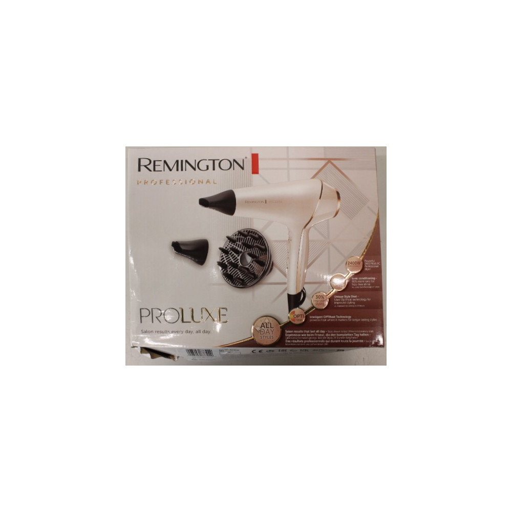 SALE OUT. Remington AC9140 ProLuxe Hair Dryer, White/Gold/Black | Remington Hair dryer | ProLuxe AC9140 | 2400 W | Number of tem