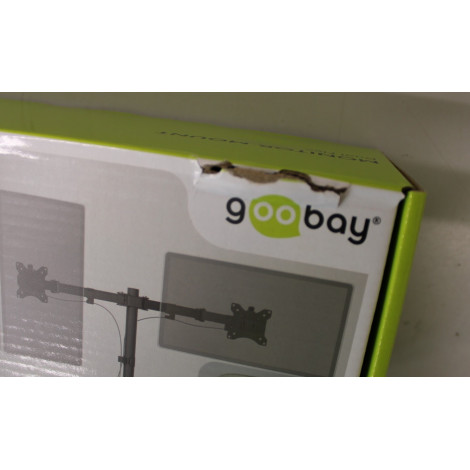 SALE OUT. Goobay Dual Monitor Mount Flex, Black | Goobay Dual Monitor Mount Flex | Swivel, Tilt, Rotation | 17-32 " | Maximum we