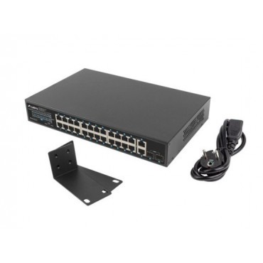 LANBERG switch PoE+ 24x 1GB...