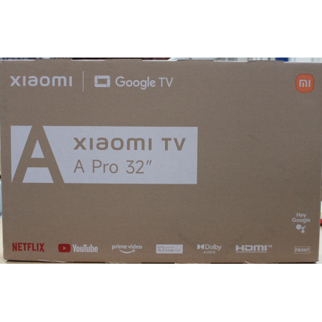 SALE OUT. | Xiaomi QLED TV A Pro 2026 | 32" | Smart TV | Google TV | HD | Dark Gray | DAMAGED PACKAGING, CRACKED BODY (BACKSIDE,