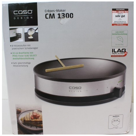 SALE OUT. | Caso | CM 1300 | Crepe maker | Crepe maker | 1300 W | Number of pastry 1 | Crepe | DAMAGED PACKAGING