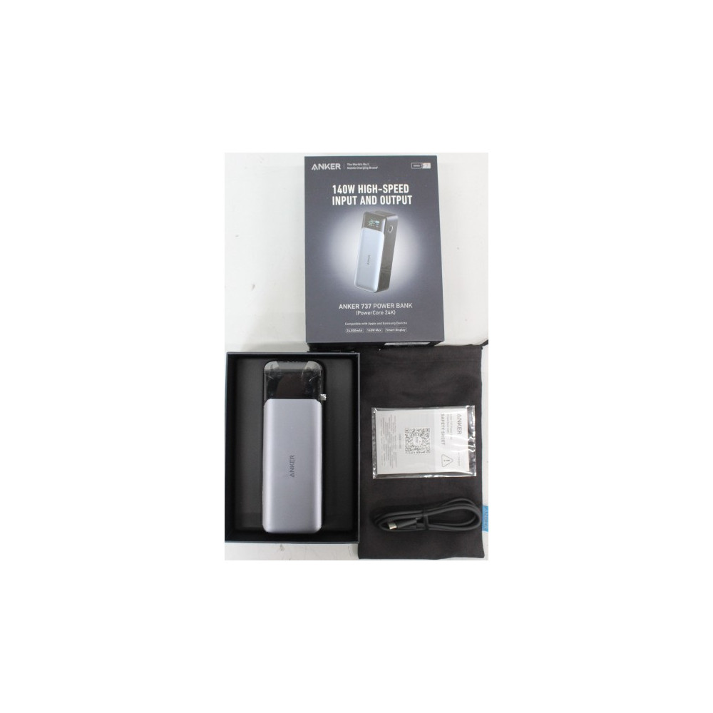 SALE OUT. Anker 737 Power Bank Gen 2 B2C - UN Black Iteration 1 | A1289011 | 24000 mAh | Black | DEMO