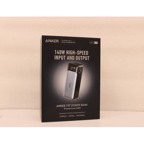 SALE OUT. Anker 737 Power Bank Gen 2 B2C - UN Black Iteration 1 | A1289011 | 24000 mAh | Black | DEMO