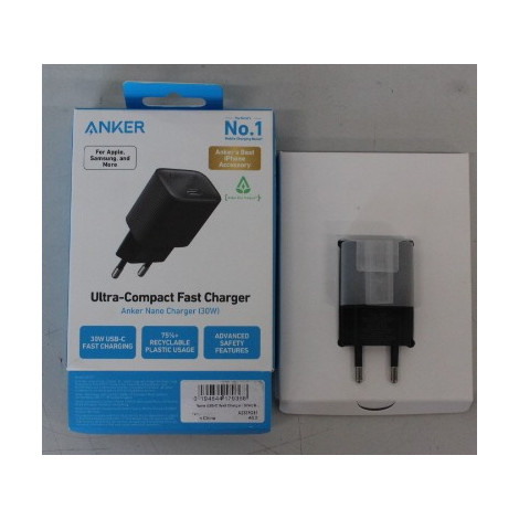 SALE OUT. Anker 511 Nano 4 Wall Charger 30W 1C, Black | SALE OUT. Anker 511 Nano 4 Wall Charger 30W 1C | A2337G11 | USB-C | DEMO