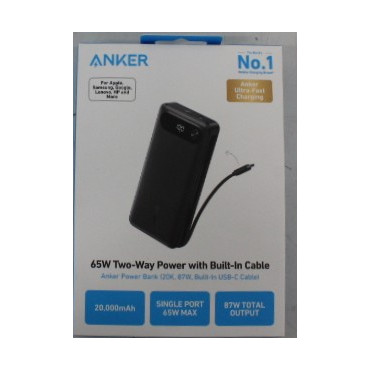 SALE OUT. | Anker Power Bank 65W | A1383H11 | 20000 mAh | Black | DEMO