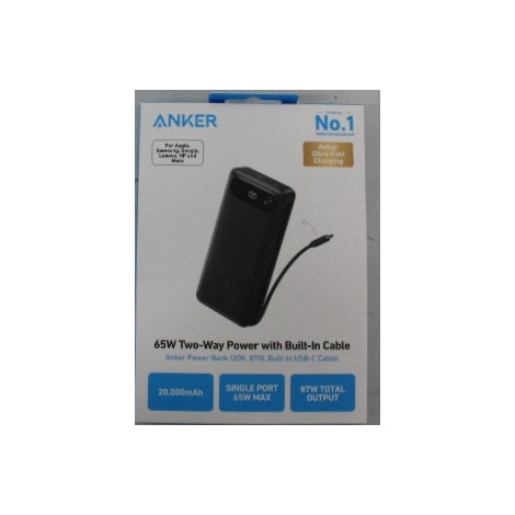 SALE OUT. | Anker Power Bank 65W | A1383H11 | 20000 mAh | Black | DEMO