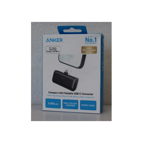 SALE OUT. Anker Nano Power Bank Built-In with USB-C Connector | A1653H11 | 5000 mAh | Black | DEMO