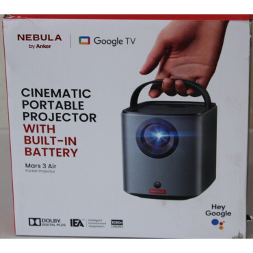 SALE OUT. | Anker Nebula Mars 3 Air Google TV Projector with Built-In Netflix | Full HD (1920x1080) | 400 ANSI lumens | Black | 
