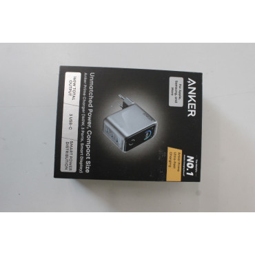 SALE OUT. Anker Prime Charger, 3 Ports, Silver | Anker Prime Charger, 3 Ports, 160W, Silver | UNPACKED, MISSING INNER PACKAGING