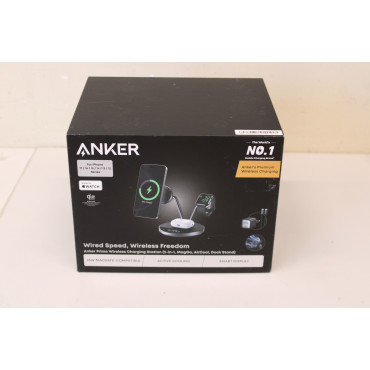SALE OUT. Anker Prime Wireless Charging Station Qi2.2 25W wireles charging (3-in-1, MagGo, AirCool, Dock Stand) PSU added, Black