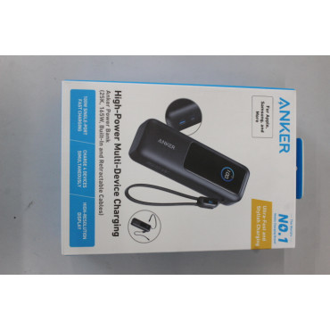 SALE OUT. Anker Zolo Powerbank | A1695H11 | 25000 mAh | Built-In USB-C and Retractable Cable) | Grey | UNPACKED, SCRATCHED ON SC