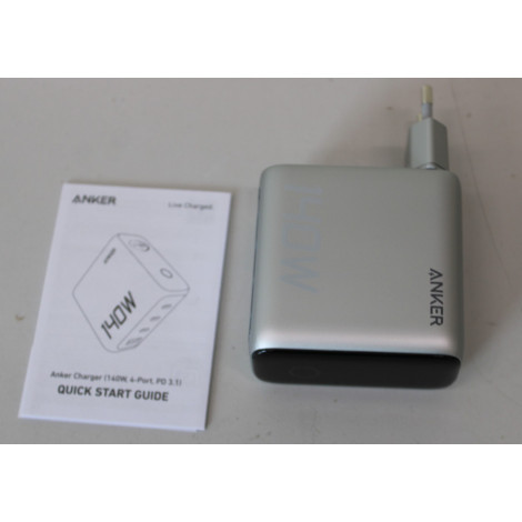 SALE OUT. Anker Charger 140W, 4-Port with USB-C Cable | Anker Charger 4-Port with USB-C Cable, 140W | B2697G41 | DEMO