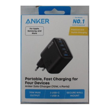 SALE OUT. Anker Zolo Charger 70W, 4-port, Black | Anker Charger | Zolo | DEMO | Black