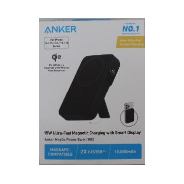 SALE OUT. | Anker 633 Magnetic Wireless Power Bank with 27W USB C port | A1654G11 | 10000 mAh | Black | DAMAGED PACKAGING, DEMO