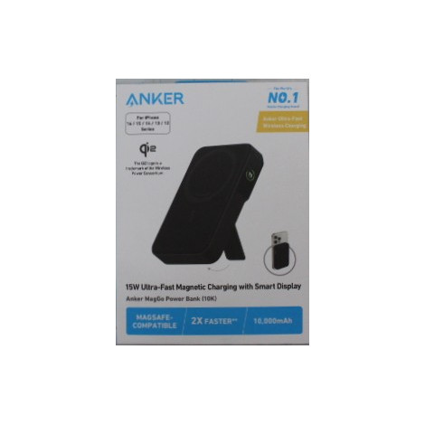 SALE OUT. | Anker 633 Magnetic Wireless Power Bank with 27W USB C port | A1654G11 | 10000 mAh | Black | DAMAGED PACKAGING, DEMO