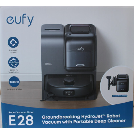 SALE OUT. Anker Eufy Robot Vacuum Cleaner Omni E28, Black | Anker Eufy Robot Vacuum Cleaner | Omni E28 | Wet&Dry | Dust capacity