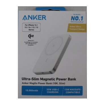 SALE OUT. | Anker Power Bank | MagGo | 10000 mAh | White | DEMO