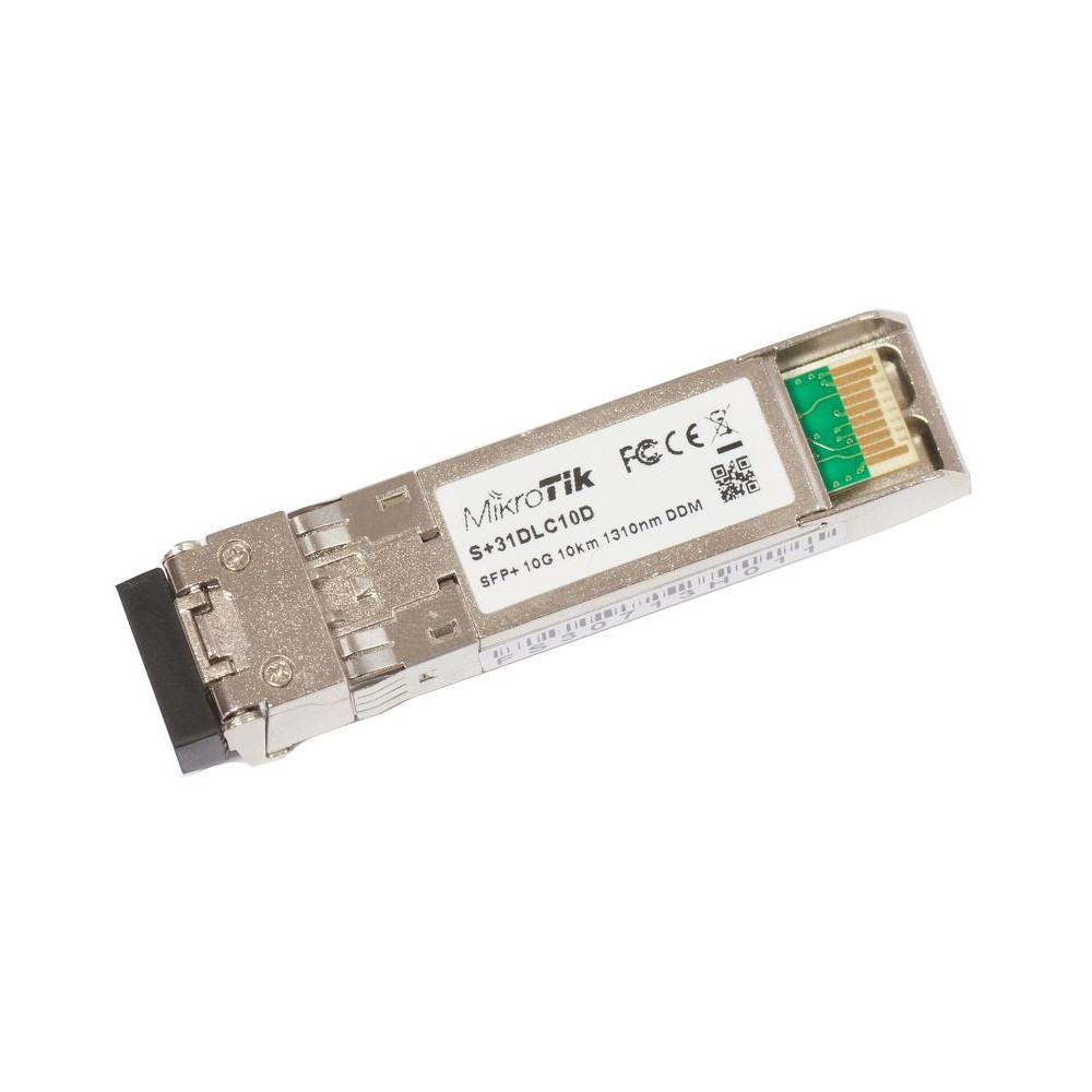 MikroTik | S+31DLC10D | SFP+ | Single-Mode Fiber | Dual LC | 10/100/1000/10000 Mbit/s | Wavelength 1310 nm | Maximum transfer di
