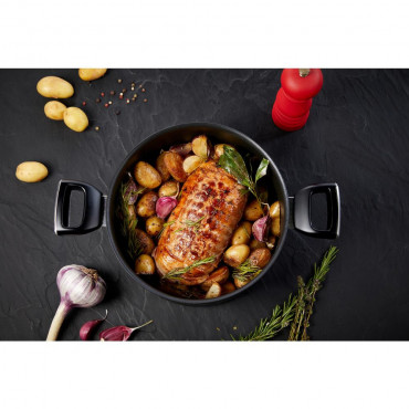 TEFAL | Unlimited Stewpot | G2554672 | 5 L | Aluminum | Dishwasher proof | Lid included | Black