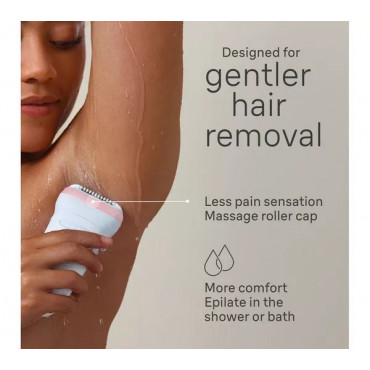 Braun Epilator | SE7030 Silk-épil Series 7 | Operating time (max) 40 min | Number of power levels 2 | Wet & Dry | White/Pink