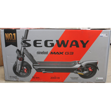 SALE OUT. | Segway MAX G3 E | eKickScooter | 2000 W | Up to 25 km/h | 11 " | 24 month(s) | Black | DAMAGED PACKAGING AND PAINT, 