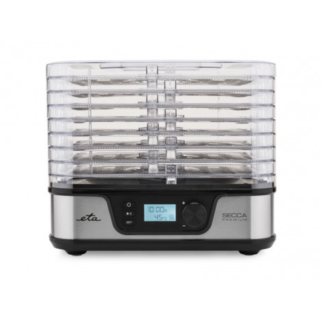 ETA Food dryer | ETA930190000 Secca Premium | Power 380 W | Number of trays 8 | Temperature control | Integrated timer | Silver