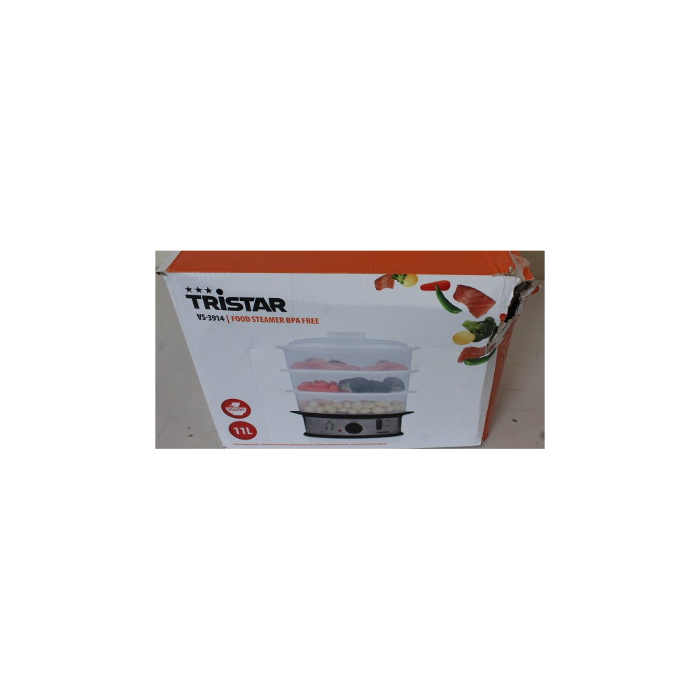 SALE OUT. Tristar | Food Steamer | VS-3914 | Silver | 1200 W | Capacity 11 L | DAMAGED PACKAGING | Number of baskets 3