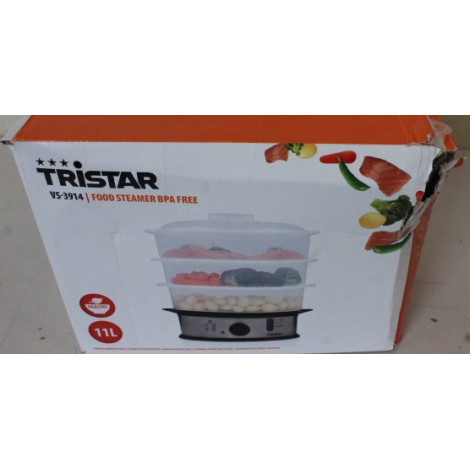 SALE OUT. Tristar | Food Steamer | VS-3914 | Silver | 1200 W | Capacity 11 L | DAMAGED PACKAGING | Number of baskets 3