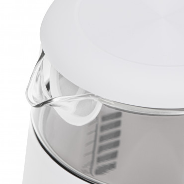Adler Kettle with LED Display | AD 1305 | Electric | 2200 W | 1.7 L | Plastic | 360 rotational base | White/Silver