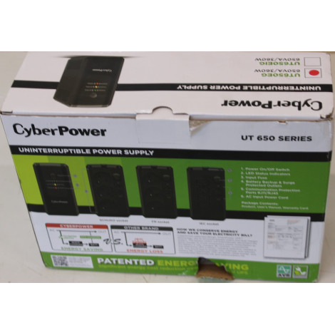 SALE OUT. CyberPower UT650EG Backup UPS Systems | SALE OUT. | CyberPower Backup UPS Systems | UT650EG | 650 VA | 360 W | DAMAGED