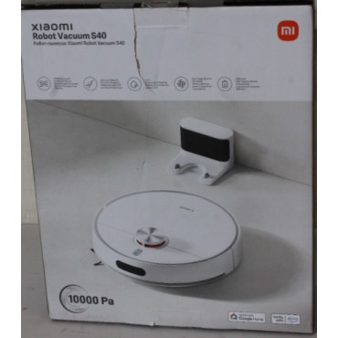 SALE OUT. Xiaomi Robot Vacuum S40 EU | Xiaomi Robot Vacuum S40 EU | Wet&Dry | 5200 mAh | Dust capacity 0.52 L | 10000 Pa | White