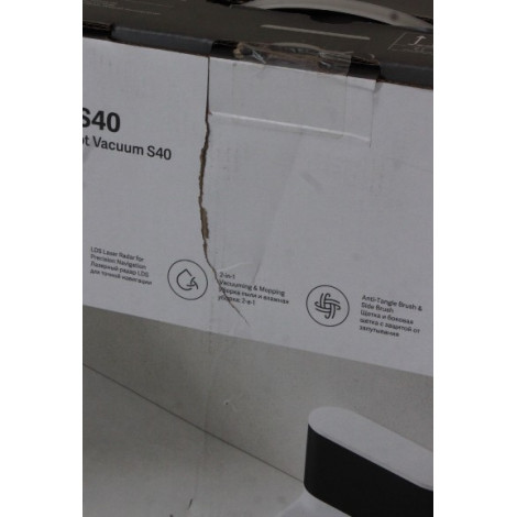 SALE OUT. Xiaomi Robot Vacuum S40 EU | Xiaomi Robot Vacuum S40 EU | Wet&Dry | 5200 mAh | Dust capacity 0.52 L | 10000 Pa | White