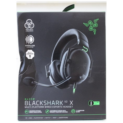 SALE OUT. Razer BlackShark V2 X Gaming Headset, Over-Ear, Wired, Microphone, Black | Razer | Gaming Headset | BlackShark V2 X | 