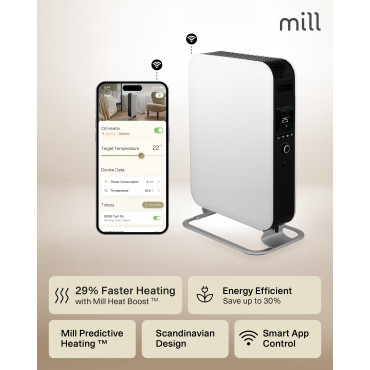 Mill | Heater | OIL2000WIFI3 GEN3 | Oil Filled Radiator | 2000 W | Number of power levels 3 | Suitable for rooms up to 24 m | Wh
