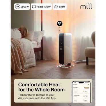 Mill | Heater | OIL2000WIFI3 GEN3 | Oil Filled Radiator | 2000 W | Number of power levels 3 | Suitable for rooms up to 24 m | Wh
