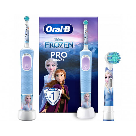 Oral-B | Electric Toothbrush | Vitality PRO Kids Frozen | Rechargeable | For kids | Number of brush heads included 1 | Number of
