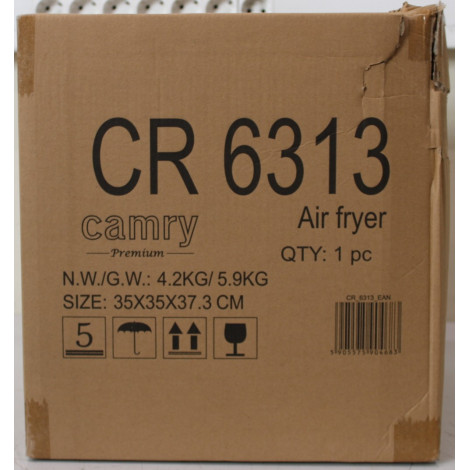 SALE OUT. Camry CR 6313 Airfryer Oven, 12 programs, Capacity 5l, White | Camry Airfryer Oven | CR 6313 | Power 2000 W | Capacity