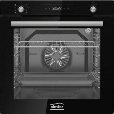 Simfer BI-81608P Pyrolytic Built-in Oven, Multifuncional, Capacity 80 L, Black | Simfer