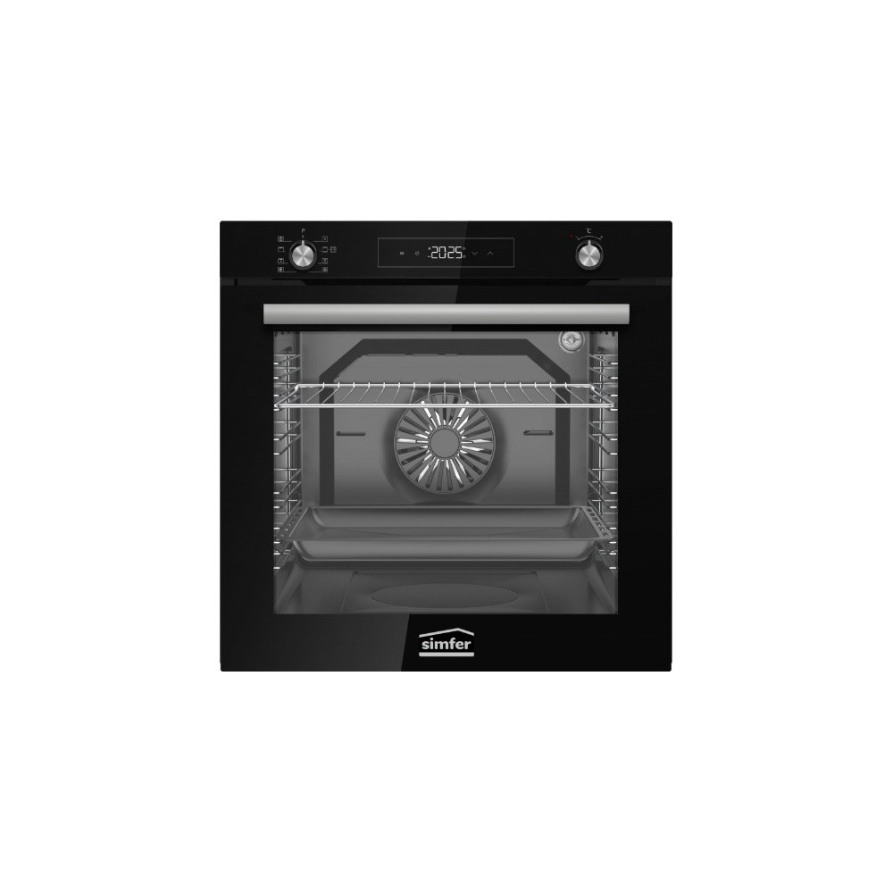 Simfer BI-81608P Pyrolytic Built-in Oven, Multifuncional, Capacity 80 L, Black | Simfer