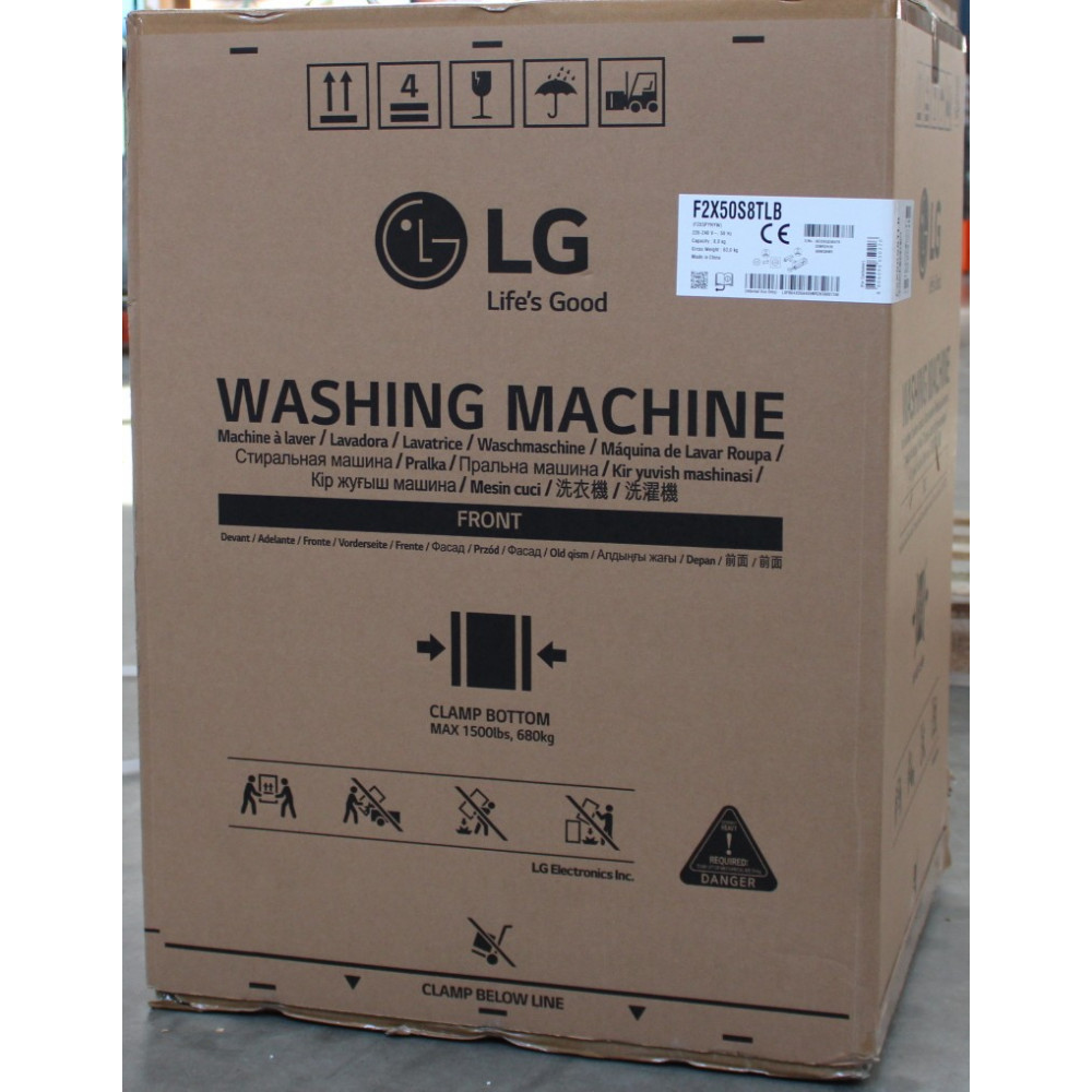 SALE OUT. LG F2X50S8TLB Washing Machine, Front Load, Capacity 8 kg, Spin speed 1200 rpm, White | SALE OUT. | LG Washing machine 
