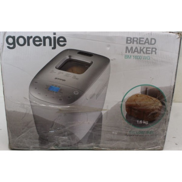 SALE OUT. Gorenje | Bread maker | BM1600WG | Power 850 W | Number of programs 16 | Display LCD | White/Silver | DAMAGED PACKAGIN