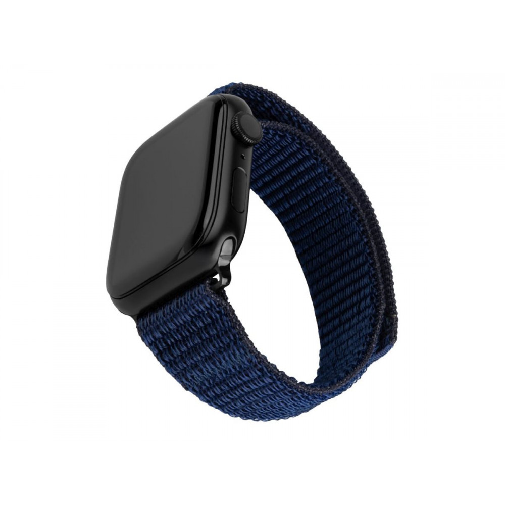 Fixed | Sporty Strap for Apple Watch 42/44/45mm | 160-210 mm | Dark blue | Nylon