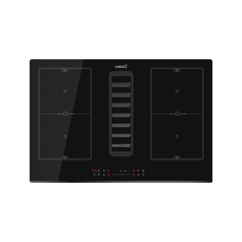 CATA Venting Hob | IAS 7024 | Induction | Number of burners/cooking zones 4 | Slider | Black | CATA | Hob with Hood | IAS 7024 |