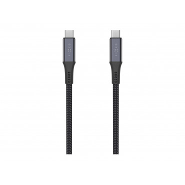 Fixed Braided Cable USB-C/USB-C, 2m, USB4 gen2 20Gbps, 4K 60Hz, 240W | FIXDBP-CC2-GR