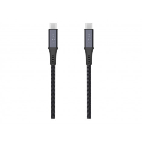 Fixed Braided Cable USB-C/USB-C, 2m, USB4 gen2 20Gbps, 4K 60Hz, 240W | FIXDBP-CC2-GR