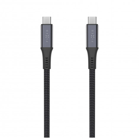 Fixed Braided Cable USB-C/USB-C, 2m, USB4 gen2 20Gbps, 4K 60Hz, 240W | FIXDBP-CC2-GR