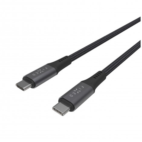 Fixed Braided Cable USB-C/USB-C, 2m, USB4 gen2 20Gbps, 4K 60Hz, 240W | FIXDBP-CC2-GR