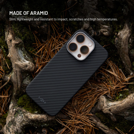 Fixed Back cover | Apple | iPhone 17 | Aramid fibers | Black | MagVelar with MagSafe